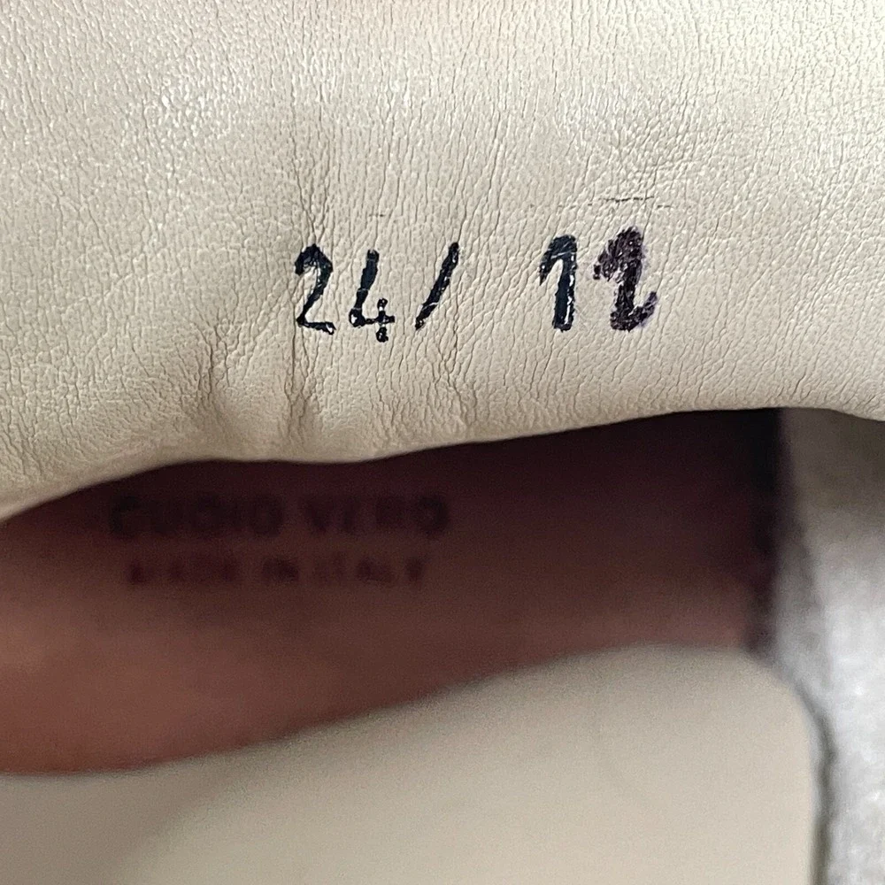 Paul Fredrick Loafers Mens Size 12 Beige Leather Strap Slip On Casual Shoes